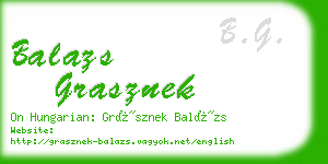 balazs grasznek business card